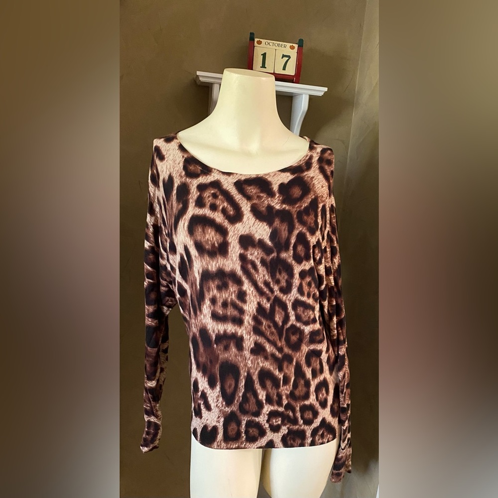 Inc International Concepts Shirt Tiger Print Women's Size S